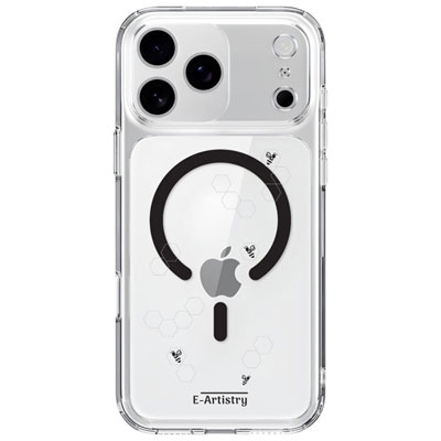 E-Artistry Signature Honeycomb Fitted Hard Shell Case with MagSafe for iPhone 17 Pro Max - Silver