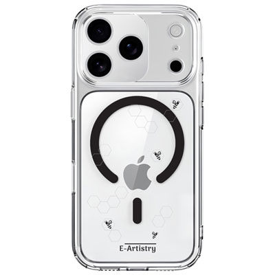 E-Artistry Signature Honeycomb Fitted Hard Shell Case with MagSafe for iPhone 17 Pro - Silver