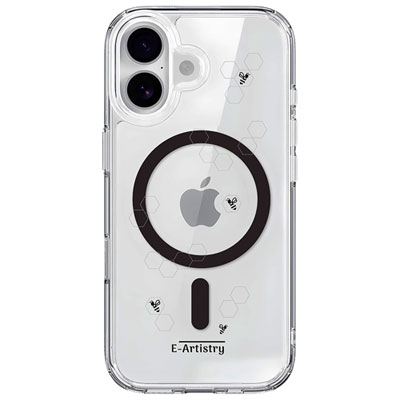 E-Artistry Signature Honeycomb Fitted Hard Shell Case with MagSafe for iPhone 17 - Silver