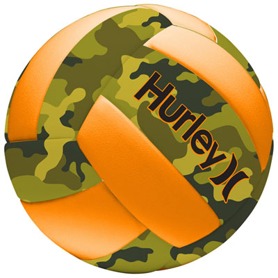 Ballon De Volleyball En Néoprène De Hurley - Taille 5 - Camouflage Orange