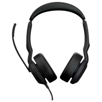 Jabra Evolve2 On-Ear Noise Cancelling Bluetooth Headset with Built-in Microphone (25089-999-799) - Black