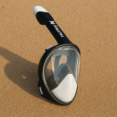 TUDIVING - Masque de plongée intégral Professionnel pour Adultes, équipement de Natation, Masque de plongée sous-Marine, Masque de plongée avec Tuba et Support de caméra Amovible (S/M