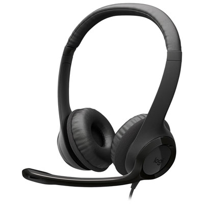 Logitech H390 On-Ear Noise Cancelling Wired Headphones - Midnight Black These are the best headphones on the market for my work from home job