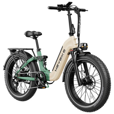 Vélo De Promenade Électrique Repliable À Gros Pneus Horizon De Heybike (Moteur 750 W/autonomie 88,5 Km/vitesse Maximale 45 Km/h) - Cyan/perle