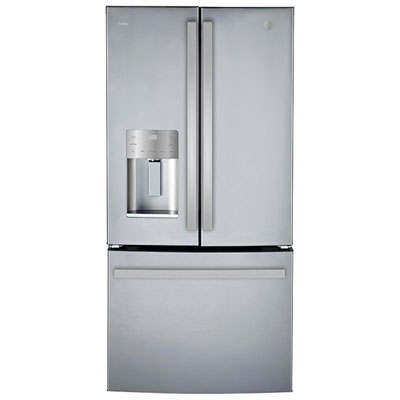 GE Profile 33" 18 Cu. Ft. French Door Refrigerator with Water & Ice Dispenser (PYE18HYRCFS) - Stainless steel Great fridge!