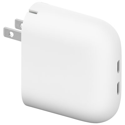 Chargeur Mural À Deux Ports Usb-C De 67 W Pixel Flex De Google - Blanc Great fast charger