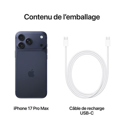Bell Apple iPhone 17 Pro Max 256GB - Deep Blue - Monthly Financing