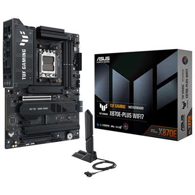 ASUS TUF GAMING X870E-PLUS Wi-Fi 7 AM5 DDR5 Motherboard for AMD Ryzen 9000 Series Processors I wanted the best on a budget for my 9800x3d and 9070 XT and the Tuf Gaming line slots right into fit
