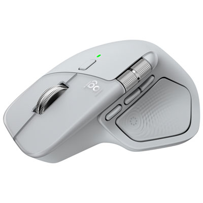 Souris Optique Bluetooth Mx Master 4 De Logitech Avec Retour Haptique Performant Avancé - Gris Pâle Great mouse
