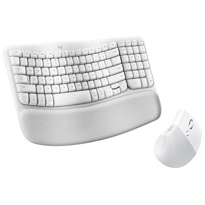 Ensemble Souris Et Clavier Ergonomique Pleine Grandeur À Membrane Bluetooth Wave Keys De Logitech Pour Mac - Blanc - Anglais - Exclusivité Best Buy I love this keyboard! It is the perfect size and ergonomically correct