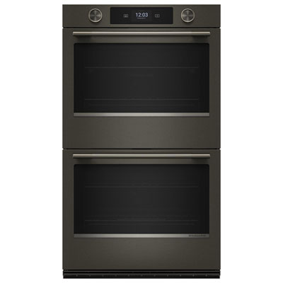 KitchenAid 30" 10.0 Cu. Ft. True Convection Electric Wall Oven (KOED730SBE) - Black Ore