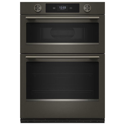 Four Mural Électrique Combiné À Convection Véritable De 5 Pi³ 30 Po De Kitchenaid (Koec730Sbe) - Fonte Noire The oven looks great