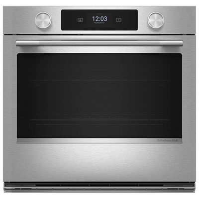 KitchenAid 26" 4.3 Cu. Ft. True Convection Electric Wall Oven (KOES727SPS) - PrintShield Stainless