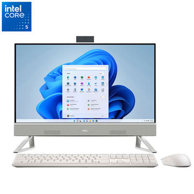 Boîte Ouverte - Ordinateur Tout-En-Un De 24 Po De Dell - Blanc (Core 5 120U D'intel/ram 16 Go/ssd 512 Go/windows 11)