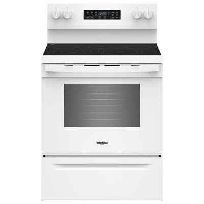 Whirpool 30" 5.3 Cu. Ft. Free-Standing 5-Element Smooth Top Electric Range (YWFES5730SW) - White