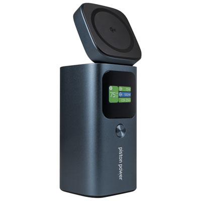 Chargeur Portable Usb-A/usb-C 15 000 Mah 20 W Piston Power Pro Avec Chargement Sans Fil Qi2 De Logiix - Bleu Minuit