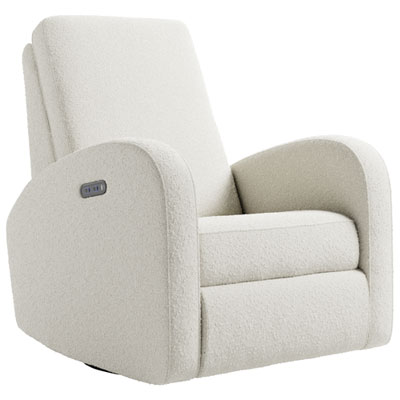 Storkcraft Santa Monica Power Recliner Swivel Glider with USB Charging Port - Ivory Boucle