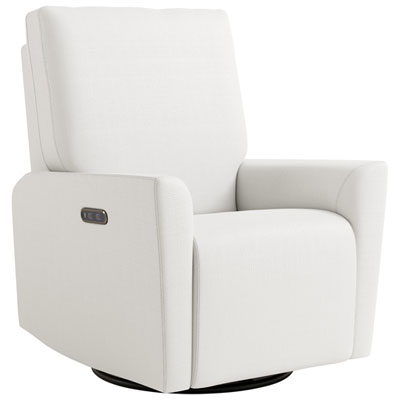 Fauteuil Coulissant Pivotant Inclinable Électrique De Luxe Santorini Pour Chambre D'enfant De Storkcraft Avec Port De Chargement Usb - Natté Ivoire Best