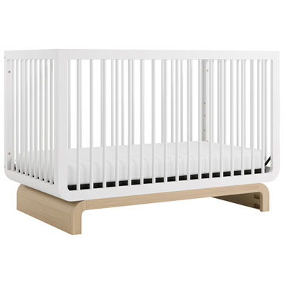 Lit De Bébé Convertible 5-En-1 De Luxe Santorini De Storkcraft - Blanc Et Bois Flotté