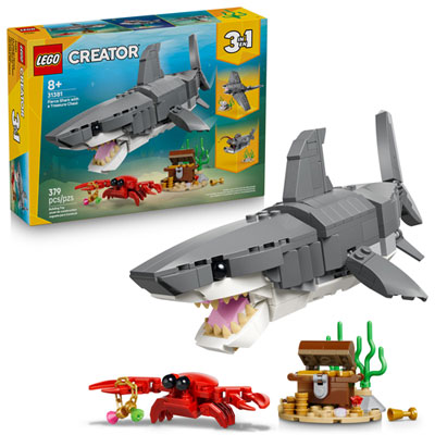 Lego Creator : Trois-En-Un Le Requin Féroce Et Le Coffre Au Trésor - 379 Pièces (31381) Love this!