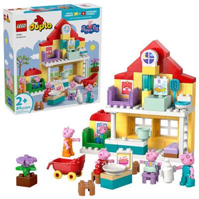 LEGO DUPLO: Peppa Pig Family House - 84 Pieces (10467) They played for hours and I love that it's small and not bulky it fits in there toy box perfect!