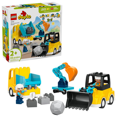 LEGO DUPLO: 3-in-1 Construction Vehicles - 22 Pieces (10475) kiddos LOVE it!