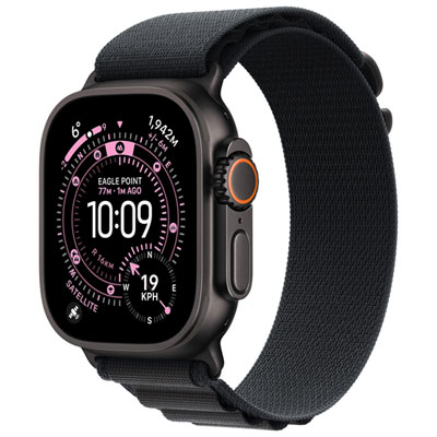 Apple Watch Ultra 3 (Gps + Cellulaire) Avec Boîtier De 49 Mm En Titane Noir Et Bracelet Alpin Noir - Petit