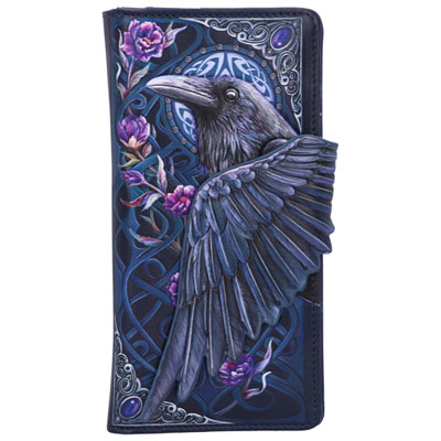 Nemesis Now Black Raven Flight Embossed Purse