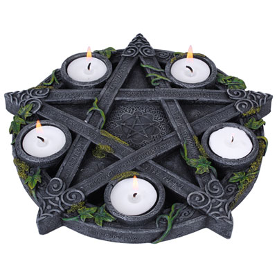 Porte-Lampion En Forme De Pentagramme Wiccan De Nemesis Now