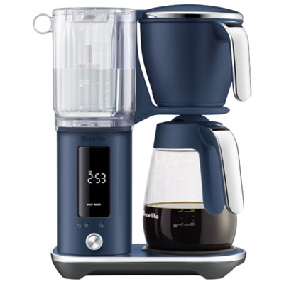 Cafetière À Filtre En Verre Luxe Glass De Breville - 12 Tasses - Bleu Damas