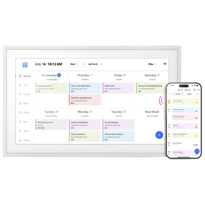 Aluratek 15.6" 32GB Wi-Fi Digital Photo Frame with Touch Screen (AWC15F) - White 