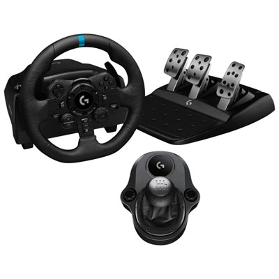 Volant De Course Et Pédales G923 De Logitech Avec Levier De Vitesses Driving Force Pour Ps5/ps4/pc - Noir