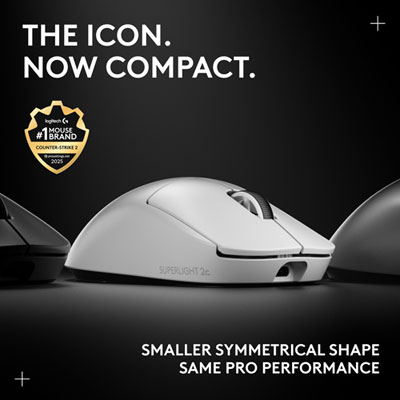 Logitech G PRO X Superlight 2 Compact 44000 DPI Wireless HERO 2