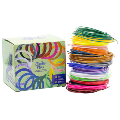 Ensemble De Recharge De Filament De Plastique Flow De 3Doodler - 20 Couleurs