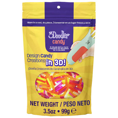 3Doodler Chef Candy Capsules Refill Bag - 3-Ounce (100 g) - 5 Colours