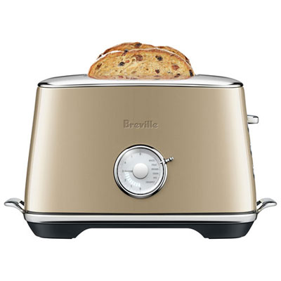 Remis À Neuf (Bon État) - Grille-Pain De La Collection Luxe De Breville - 2 Tranches - Champagne Royal - Réusiné Par Breville