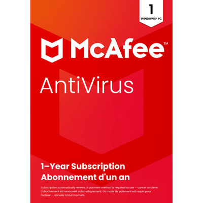 McAfee AntiVirus (Windows PC) - 1 Device - 1 Year - Digital Download I absolutely love McAfee AntiVirus for my computer