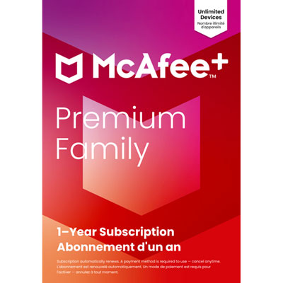 McAfee+ Premium Family (Windows/Mac/Android/iOS) - Unlimited Devices - 1 Year - Digital Download Love it!