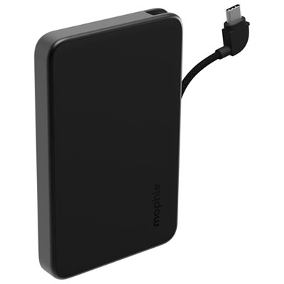 Mophie Powerstation Plus Mini 5000 mAh 20W USB-C PD Power Bank with Built-In USB-C Cable - Black Love it