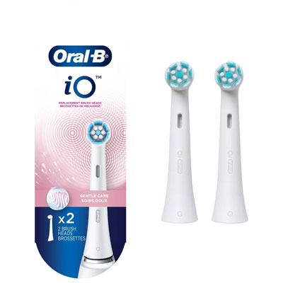 Têtes De Brosse De Rechange Soins Doux Io Series D'oral-B - Paquet De 2 - Blanc Great Product