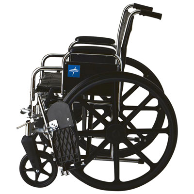 Fauteuil Roulant De 18 Po Excel 2000 De Medline Avec Repose-Jambes Élévateurs
