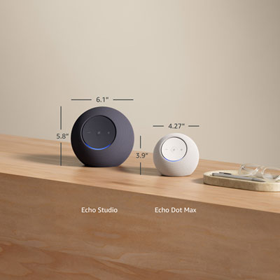 Amazon Echo Dot Max Smart Speaker with Alexa+ - Glacier White