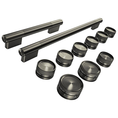KitchenAid 11-Pieces Handle & Knob Hardware Accessory Kit for 48" Commercial-Style Induction Range (W11774743) - Black Ore
