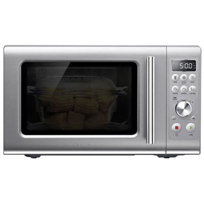 Refurbished (Good) - Breville Compact Wave 0.9 Cu Ft Microwave (BMO650SIL1BCA1) - Silver - Remanufactured by Breville