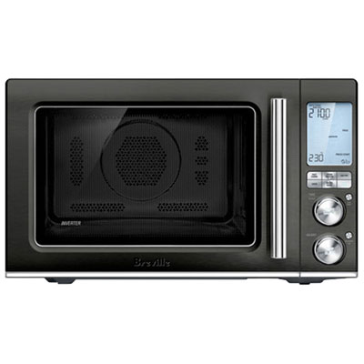 Refurbished (Good) - Breville Combi Wave 3-in-1 Convection Microwave w/ Air Fryer - 1.1 Cu Ft - Black SS - Remanufactured by Breville