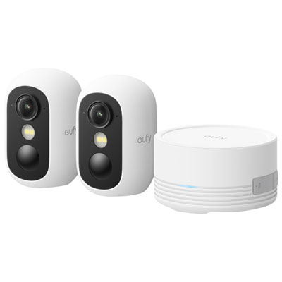Caméra De Surveillance Sans Fil Intérieure/extérieure Hd Intégrale 1080P Eufycam C35 D'eufy - Paquet De 2