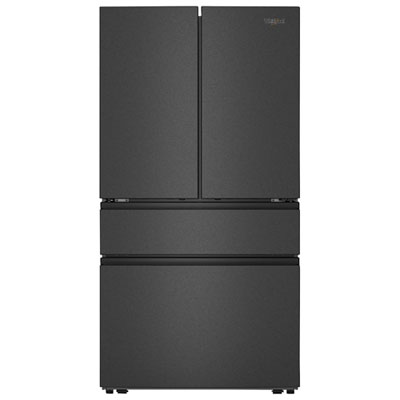 Whirlpool 36" 29.8 Cu Ft French Door Refrigerator w/ Water Dispenser (WRMF3336SV) - Print Resist Black SS Great design