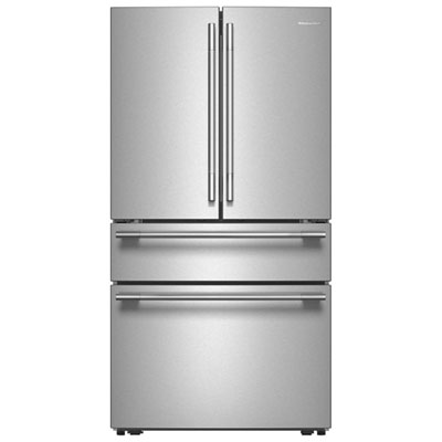 KitchenAid 36" 29.5 Cu. Ft. French Door Refrigerator w/ Water & Ice Dispenser (KRMF336SPS) - PrintShield Stainless Before this purchase, we really had no idea how much a great refrigerator could improve our quality of