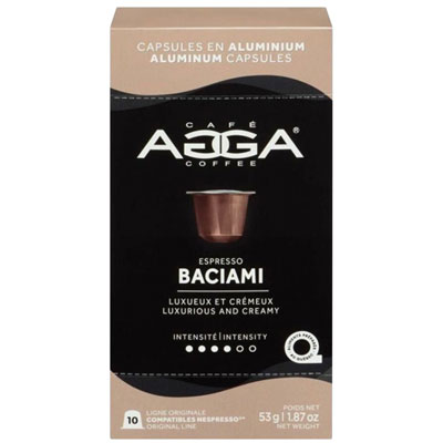 Agga Espresso Baciami 1.87oz Medium Roast Aluminium Capsules - 10 Counts
