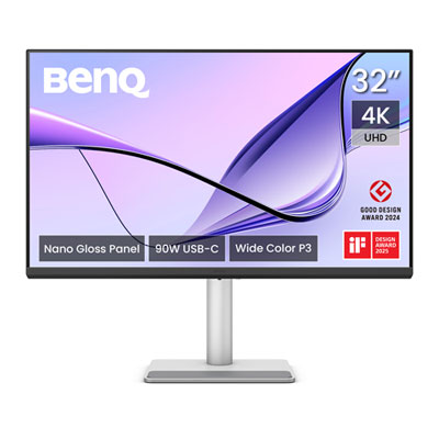 BenQ 31.5" 4K Ultra HD 60Hz 5ms GTG IPS LED Nano Gloss Monitor for MacBook (MA320UP) - Silver